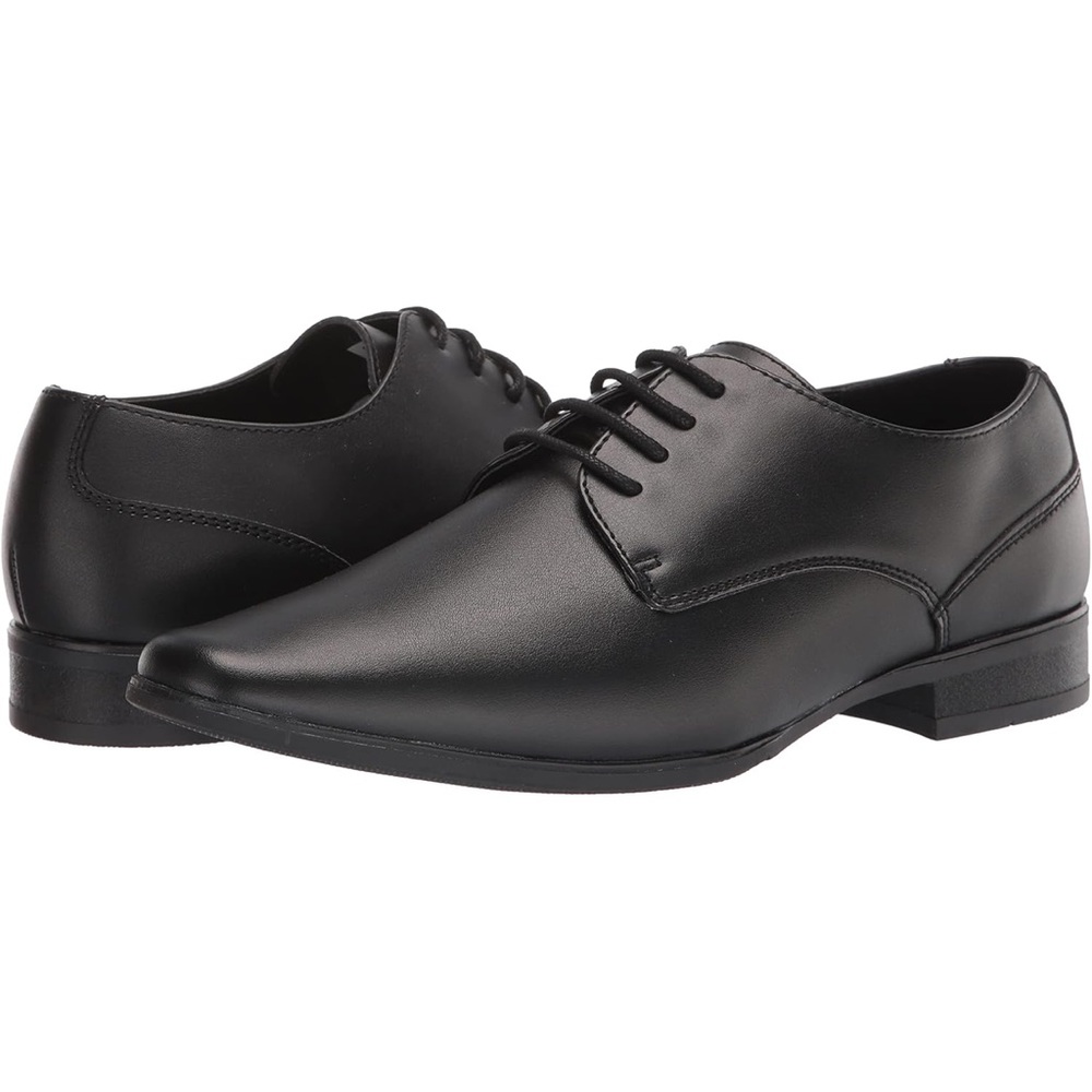 Calvin Klein Men’s Brodie Oxford Shoe Smooth Black Leather Size 10.5